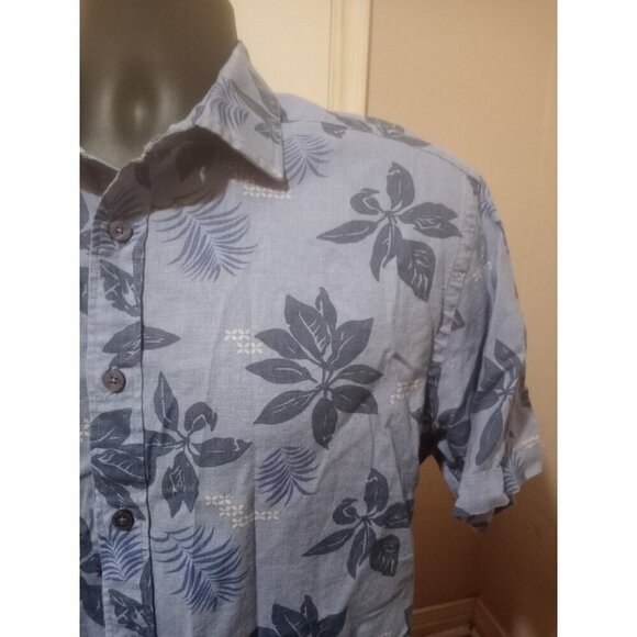 UNTUCKit Bairrada Hawaiian Button Shirt Mens Medium M Blue Floral Short Sleeve - Picture 6 of 11